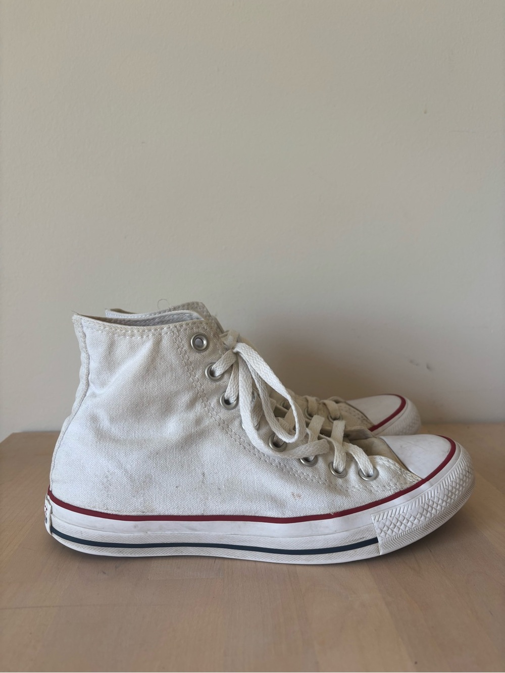 Canvas High Top White Converse Size 8.5
